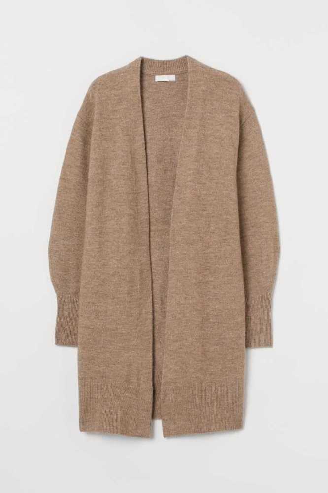 H&M Long Cardigan Pullover Damen Dunkelgrau | 4150-ITVJM