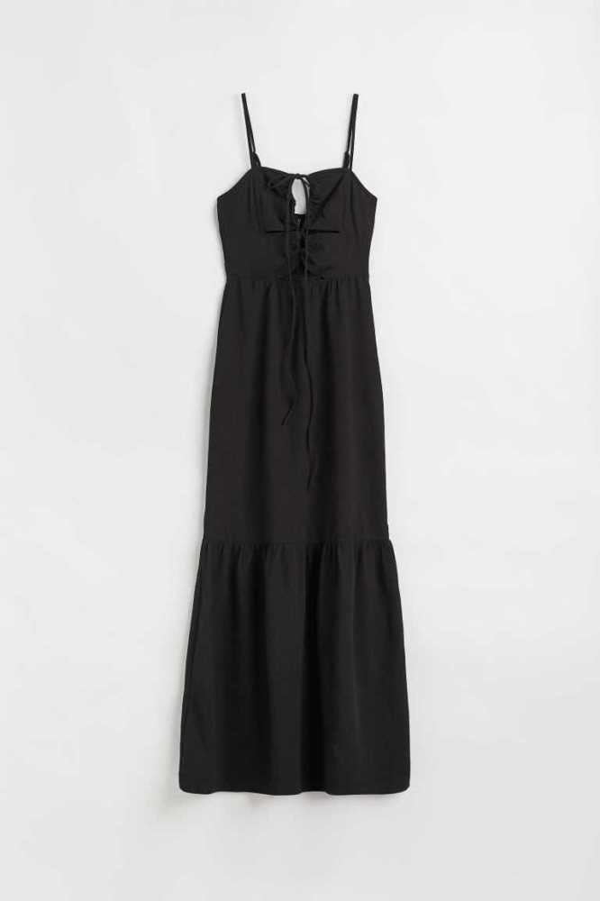 H&M Long Cut-out Kleider Damen Helltürkis | 3610-ICNRH