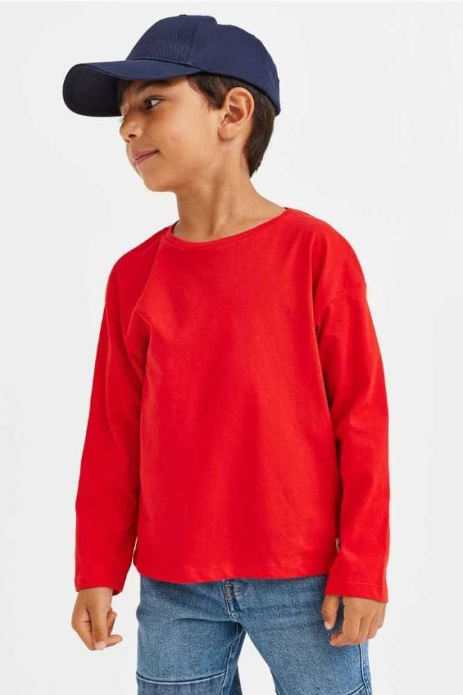 H&M Long-sleeved Baumwoll Oberteile Kinder Helllila | 3857-LKQZC