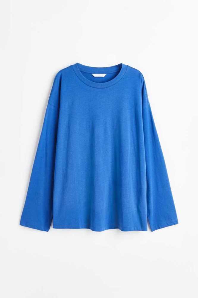 H&M Long-sleeved Jersey Oberteile Damen Hellgrün | 2965-XRZGW