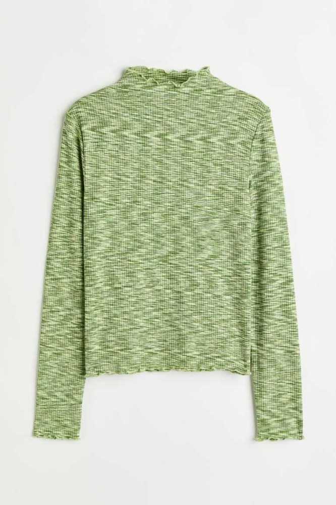 H&M Long-sleeved Oberteile Kinder Grün | 5207-WLVOI