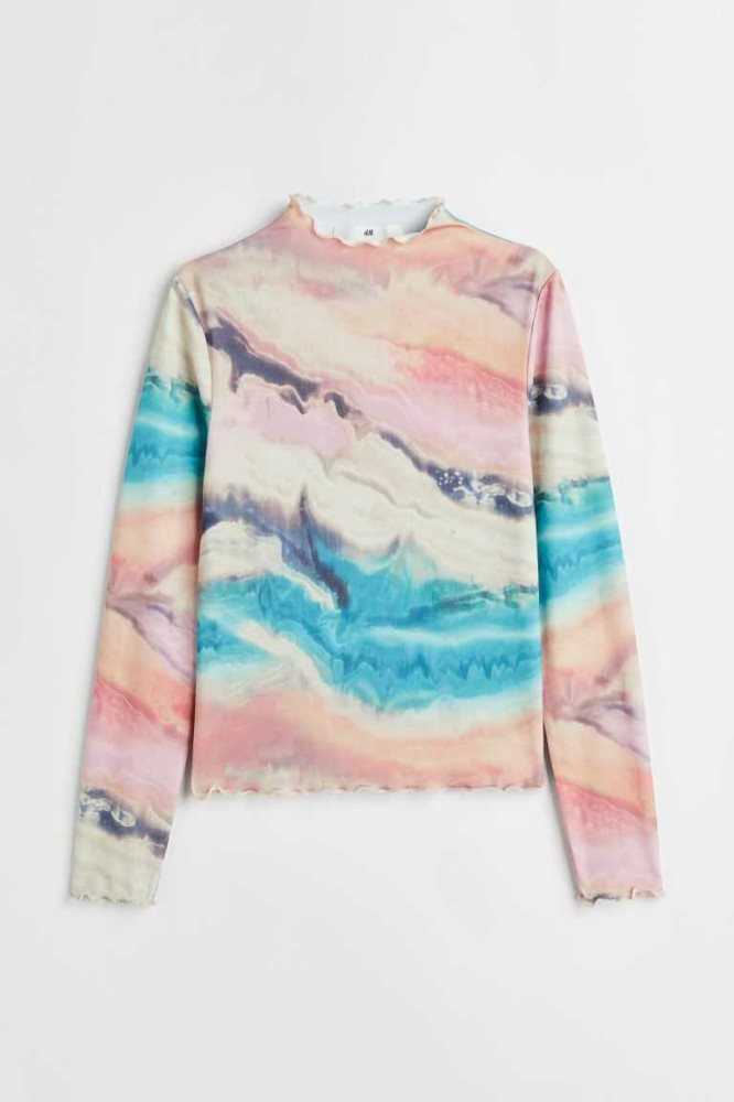 H&M Long-sleeved Oberteile Kinder Rosa | 8195-YKIVP