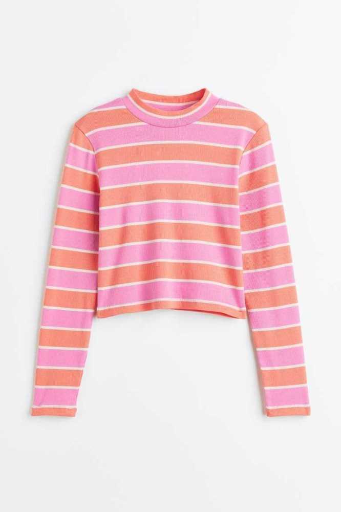 H&M Long-sleeved Top Jersey Kinder Grün | 3615-HXONU