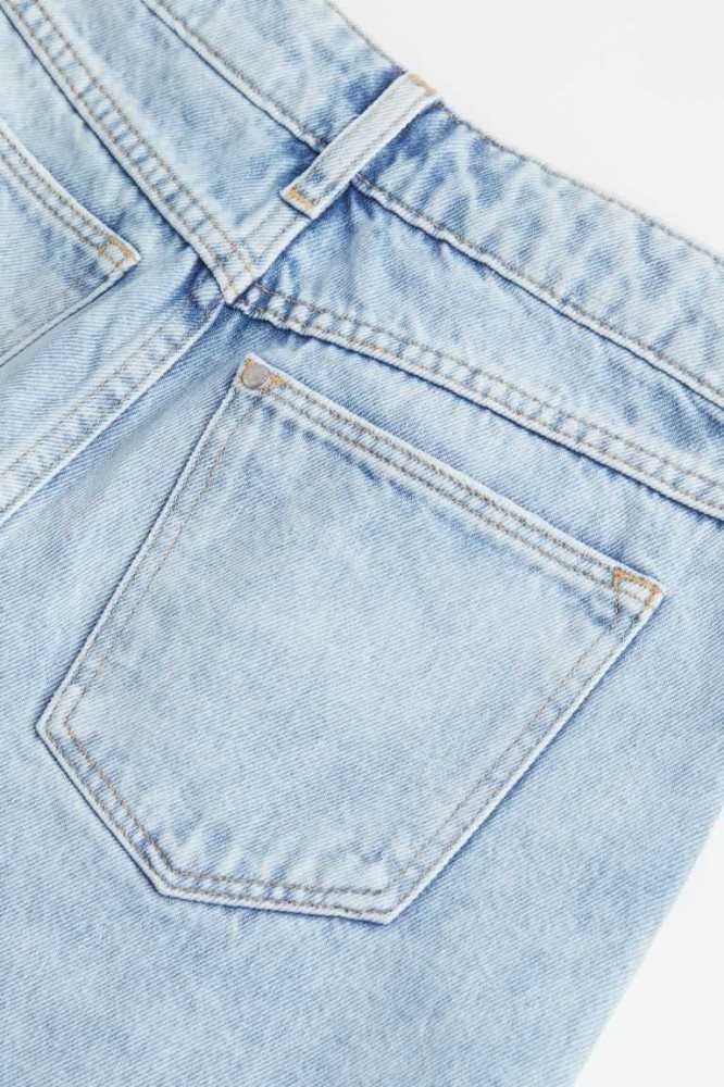 H&M Loose Fit Denim Kurze Hose Kinder Dunkelgrau | 4372-AKTQG