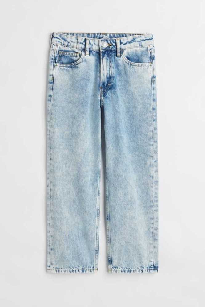 H&M Loose Fit Jeans Kinder Blau | 4916-HEQIW