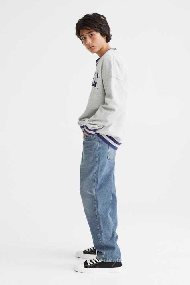 H&M Loose Fit Jeans Kinder Dunkelgrau | 1842-YHURZ