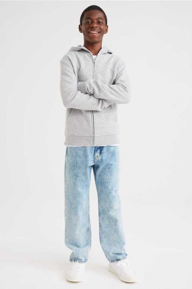 H&M Loose Fit Jeans Kinder Dunkelgrau | 1842-YHURZ