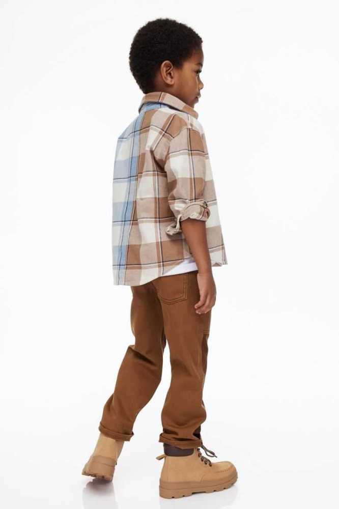 H&M Loose Fit Twill Hose Kinder Braun | 8156-ZXOPF