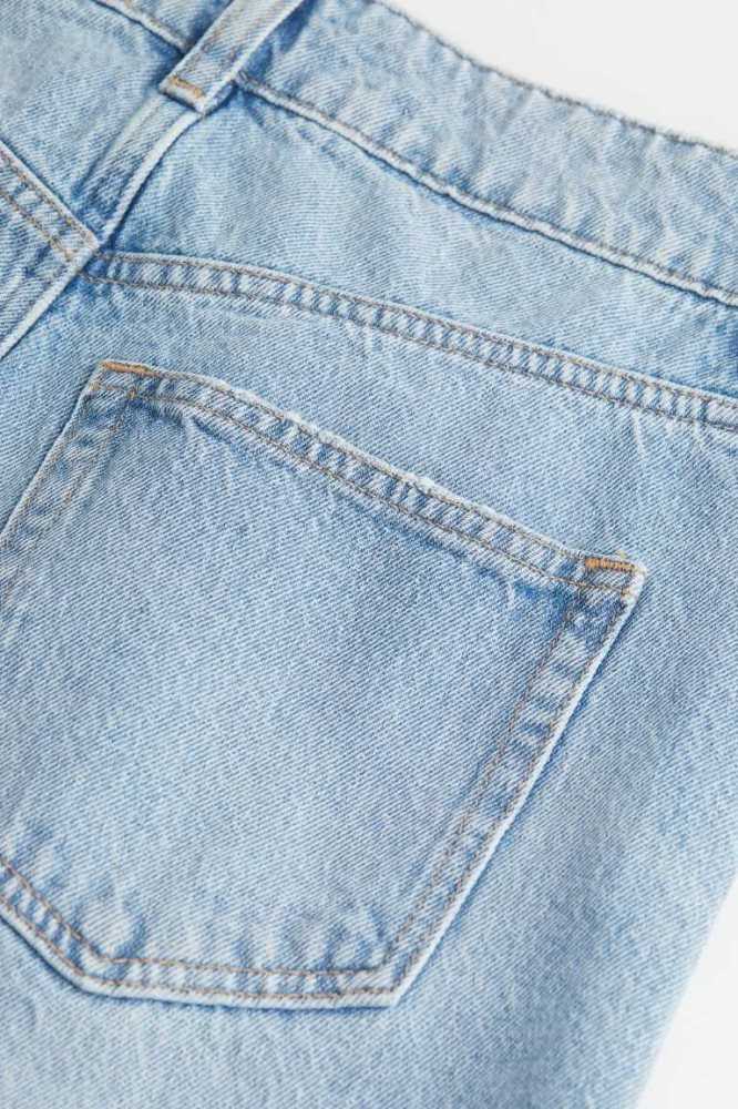 H&M Loose Gerade High Jeans Damen Blau | 0315-NOKWS