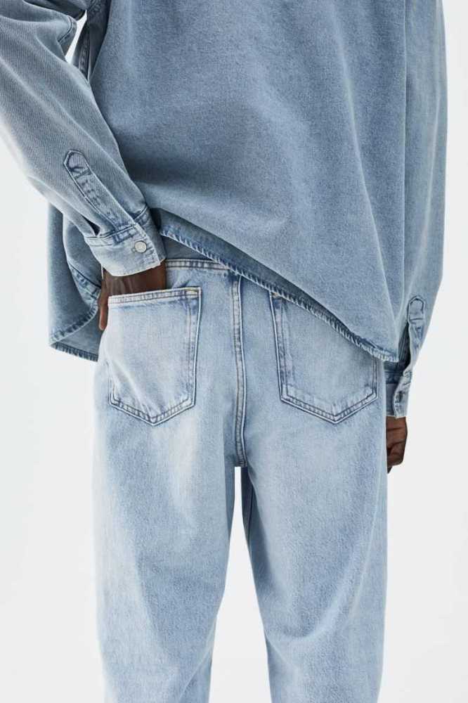 H&M Loose Jeans Herren Blau | 1402-TCVPE