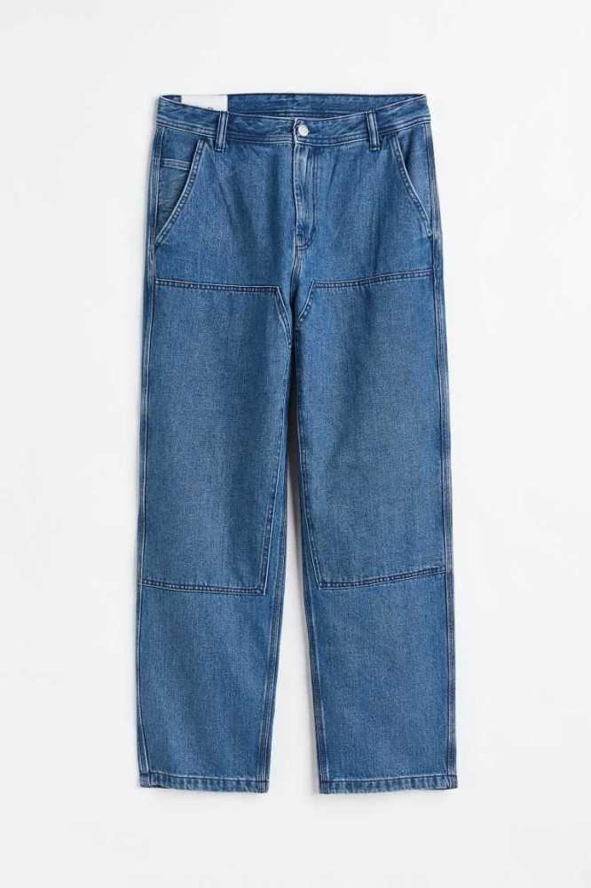 H&M Loose Jeans Herren Blau | 7342-NGSJK