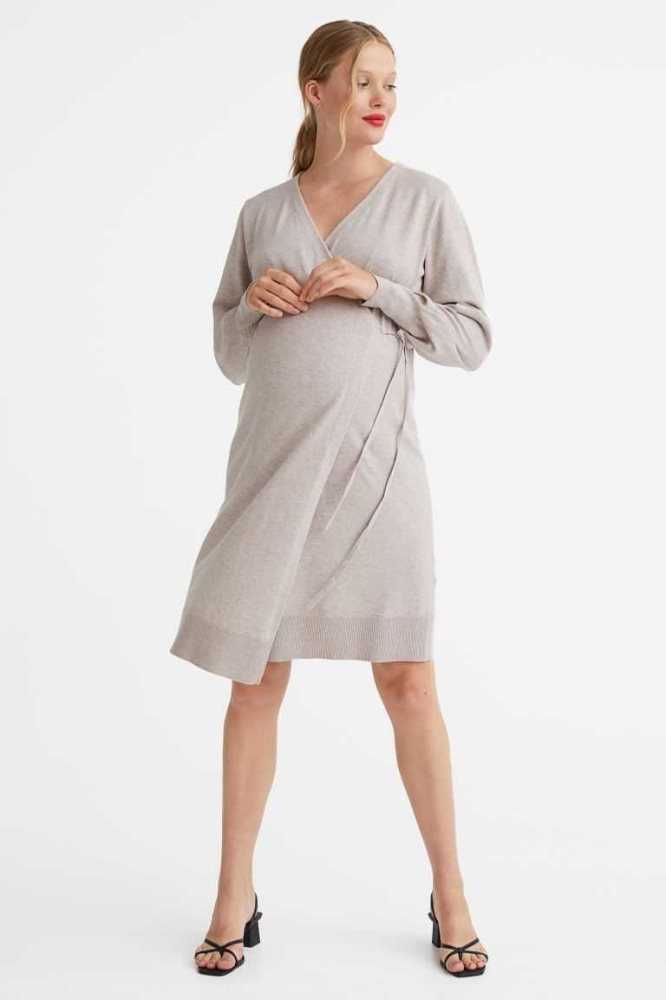 H&M MAMA Knit Wrap Kleider Schwangerschaftskleidung Damen Mehrfarbig | 5861-UYIND