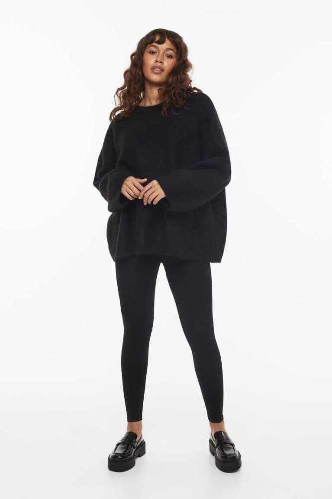 H&M MAMA Seamless Leggings Schwangerschaftskleidung Damen Schwarz | 6074-BJYFZ