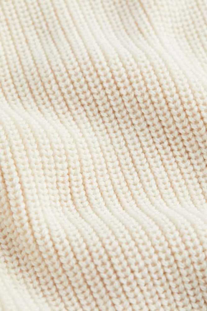 H&M Merino Wolle Rib-knit Pullover Kinder Beige Weiß | 8269-SZTLE