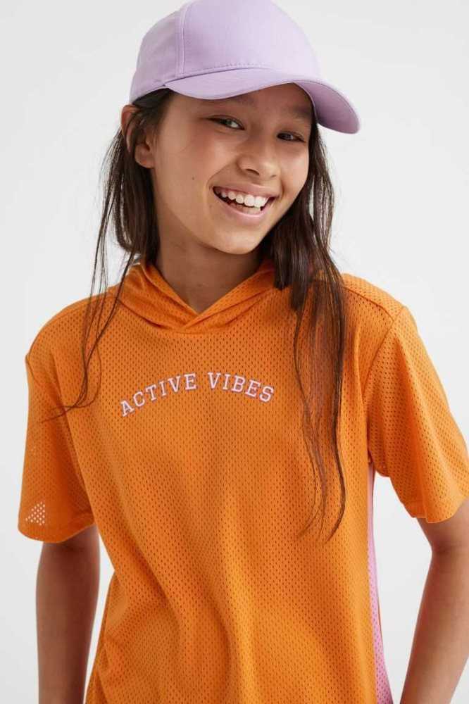 H&M Mesh Sports Kurzes Kleid Kinder Orange | 1862-WGDYO