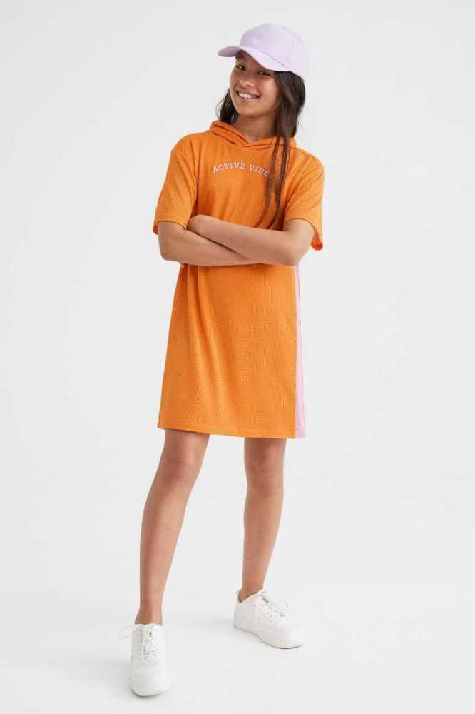 H&M Mesh Sports Kurzes Kleid Kinder Orange | 1862-WGDYO