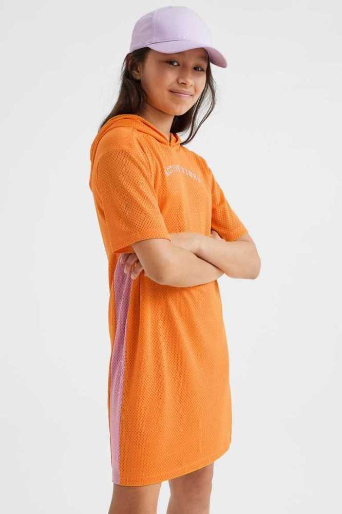 H&M Mesh Sports Kurzes Kleid Kinder Orange | 1862-WGDYO