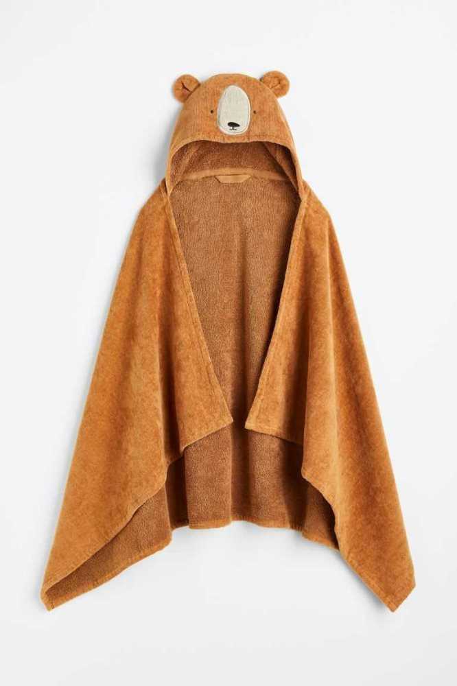 H&M Mit Kapuze Bath Towel Bademode Kinder Hellgrau | 0497-WQAMC