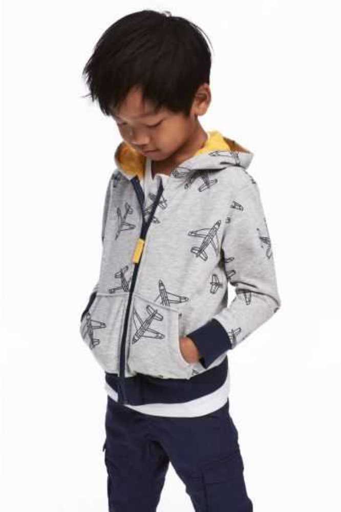 H&M Mit Kapuze Jacke Kinder Blau | 2146-SWJUT