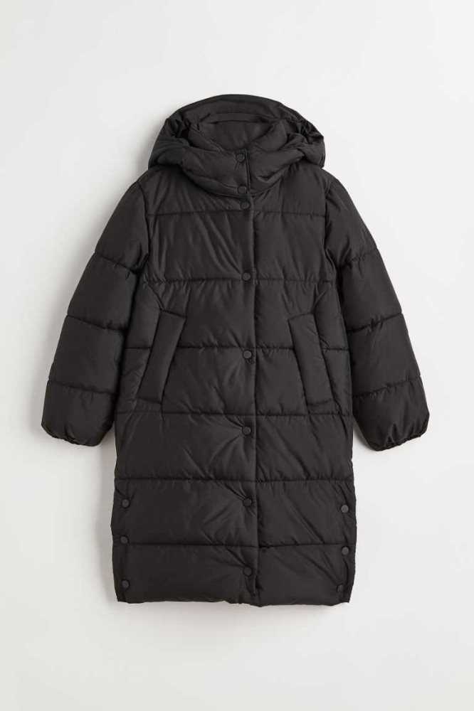 H&M Mit Kapuze Puffer Coat Oberbekleidung Kinder Dunkelblau | 6930-QITKZ