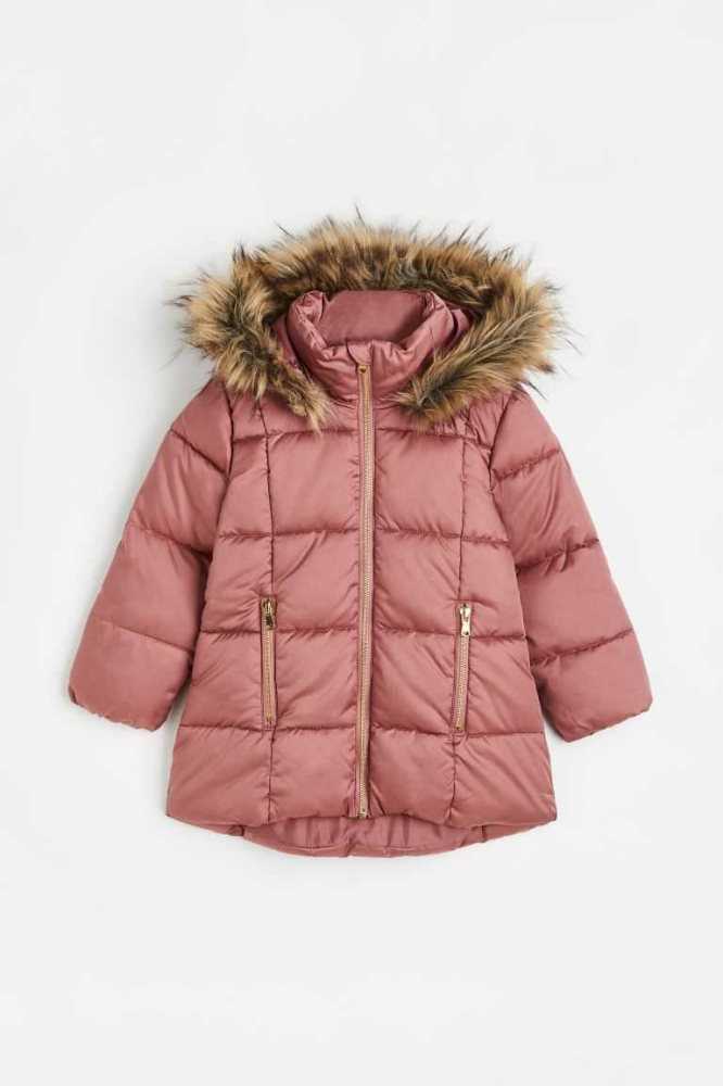 H&M Mit Kapuze Puffer Jacket Oberbekleidung Kinder Rosa | 0673-KXBWJ