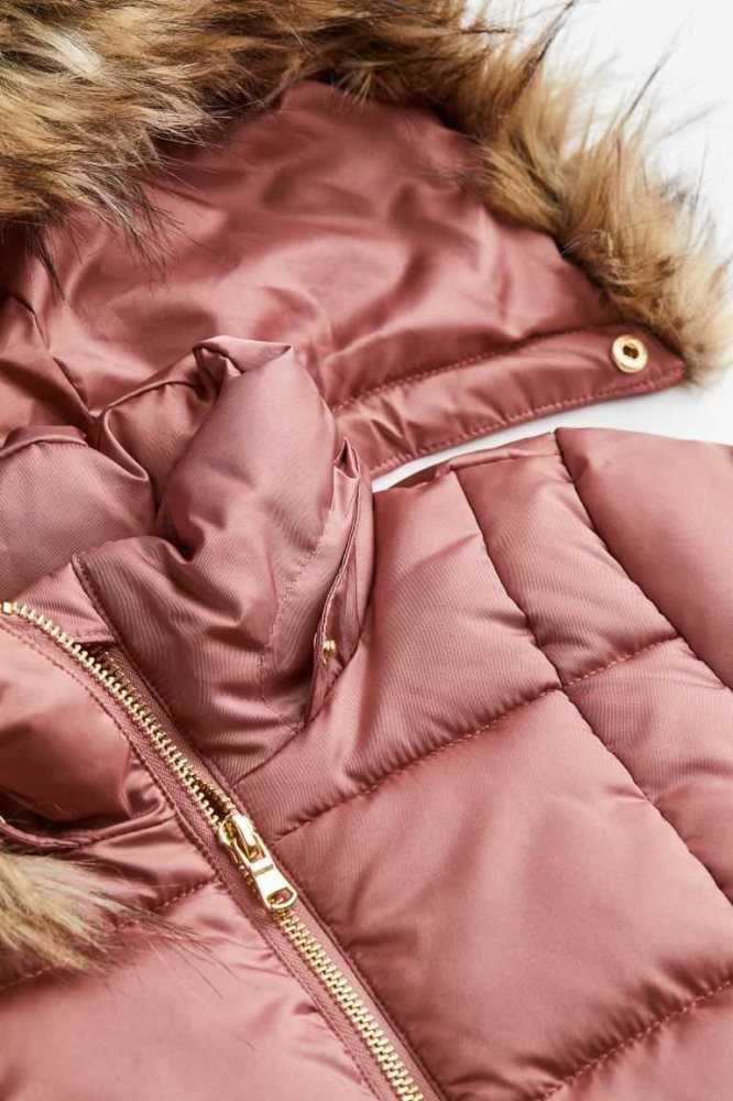 H&M Mit Kapuze Puffer Jacket Oberbekleidung Kinder Rosa | 0673-KXBWJ