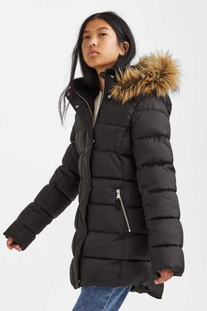 H&M Mit Kapuze Puffer Jacket Oberbekleidung Kinder Rosa | 9436-PNFZD