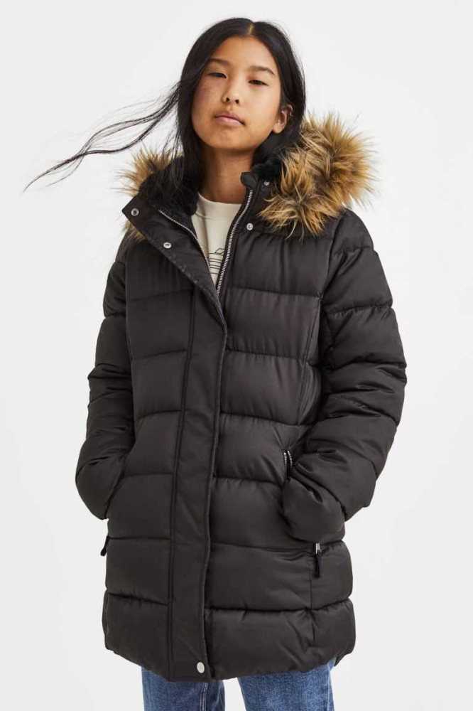 H&M Mit Kapuze Puffer Jacket Oberbekleidung Kinder Rosa | 9436-PNFZD