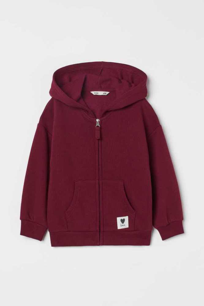 H&M Mit Kapuze Sweatshirt Jacke Kinder Rosa | 9204-ENAOJ