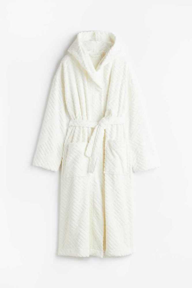 H&M Mit Kapuze Terry Bathrobe Nachtwäsche Damen Rosa | 4217-FLSAT