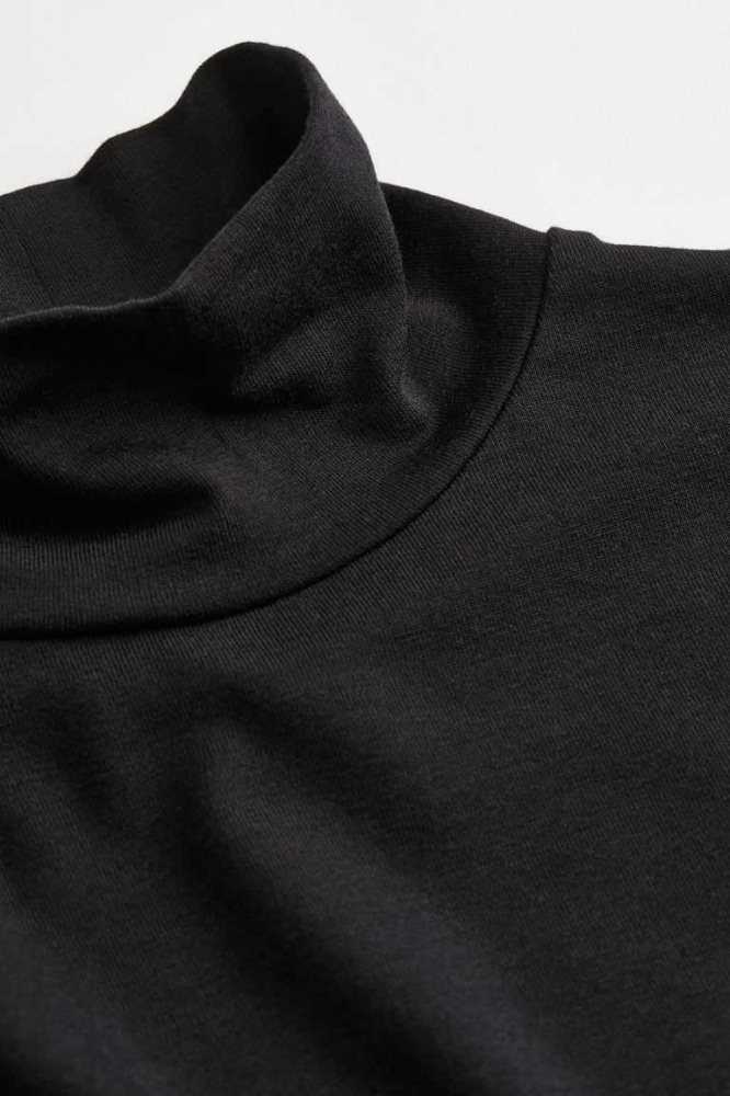 H&M Mock Turtleneck Oberteile Damen Weiß | 4379-OTUWI