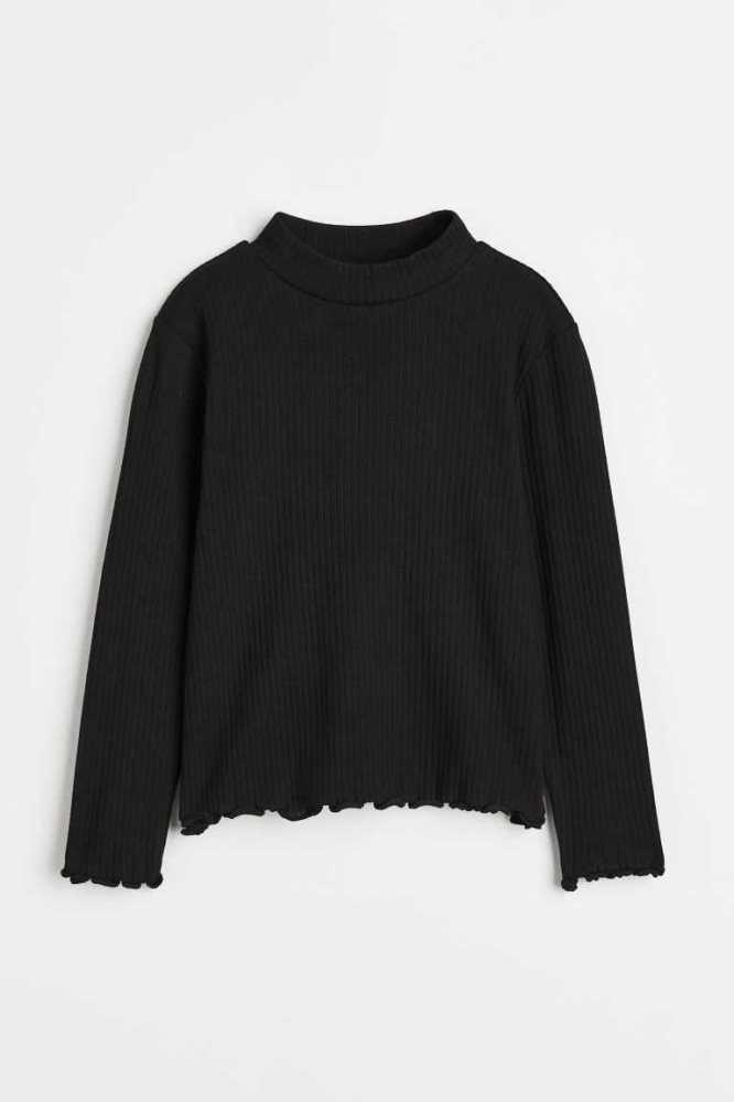 H&M Mock Turtleneck Top Jersey Kinder Helllila | 1349-ESMPO