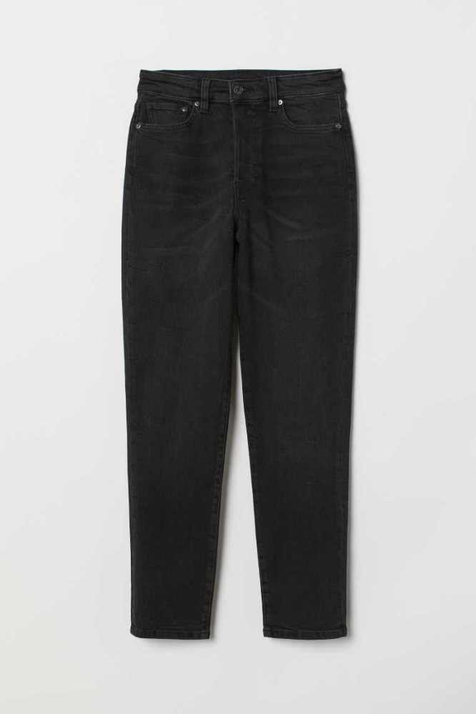 H&M Mom High Ankle Jeans Damen Blau | 3869-LSTJF