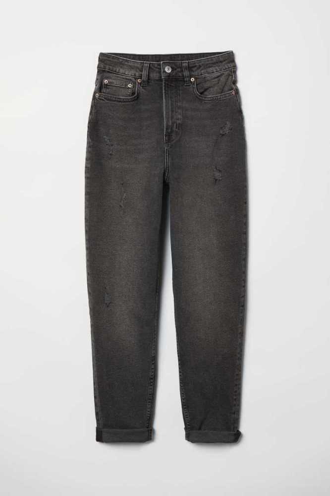 H&M Mom High Ankle Jeans Damen Hellblau | 2518-DEOSB