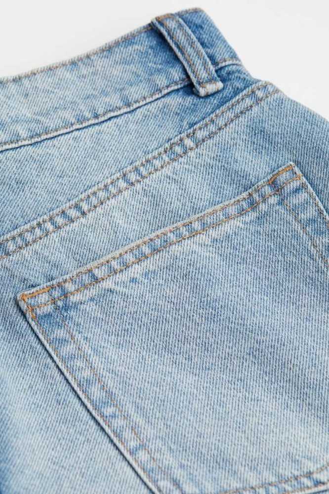 H&M Mom High Denim Kurze Hose Damen Hellblau | 2940-TUMLG