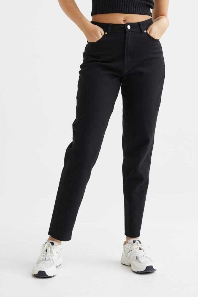 H&M Mom Loose Fit Twill Hose Damen Dunkelbraun | 4936-CHKIR