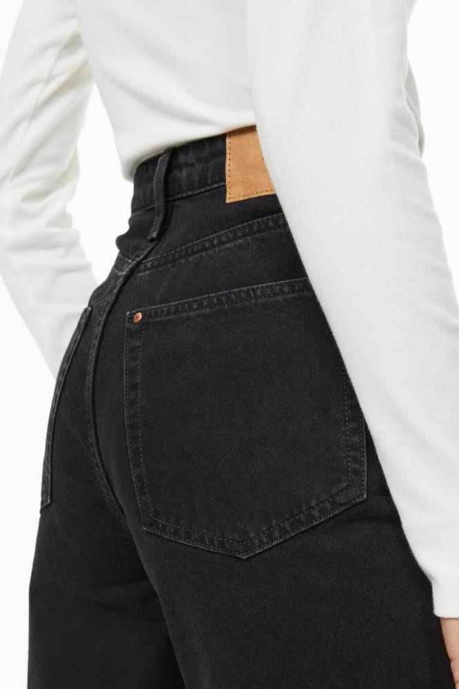 H&M Mom Loose Fit Ultra High Jeans Damen Grau | 0537-FJIHS