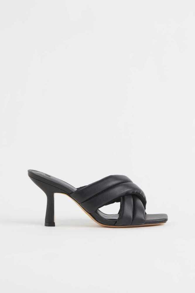 H&M Mules Damen Grau Braun | 5916-OXVCL