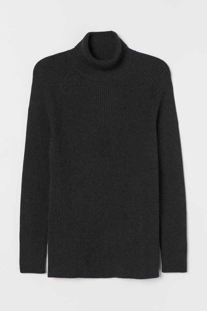 H&M Muscle Fit Turtleneck Pullover Herren Dunkelgrün | 9067-PGKVQ