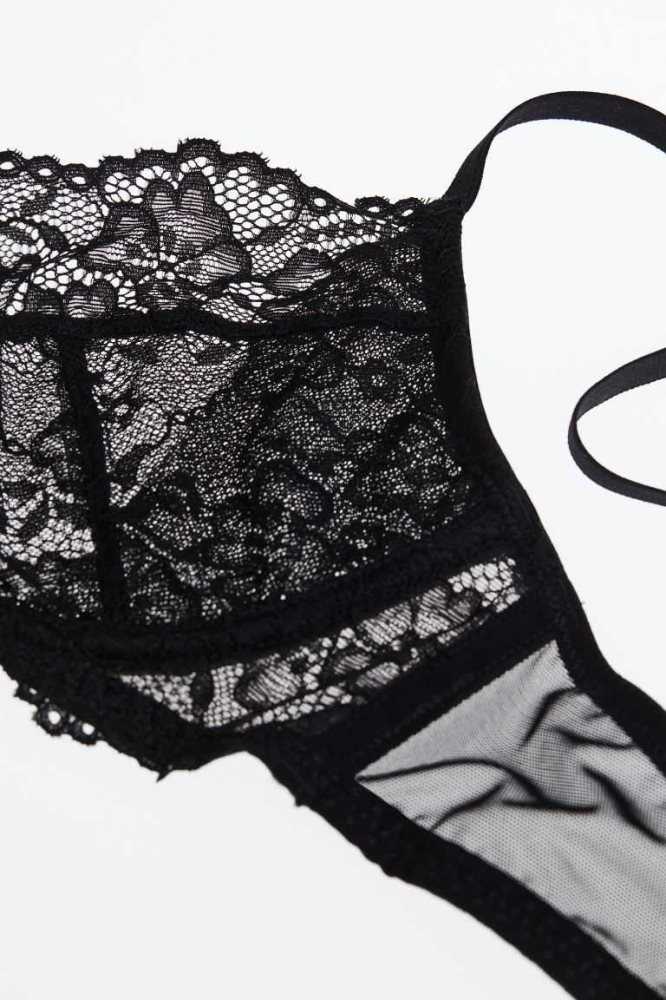 H&M Non-padded Underwire Spitze Bra Unterwäsche Damen Helltürkis | 0312-KILYV