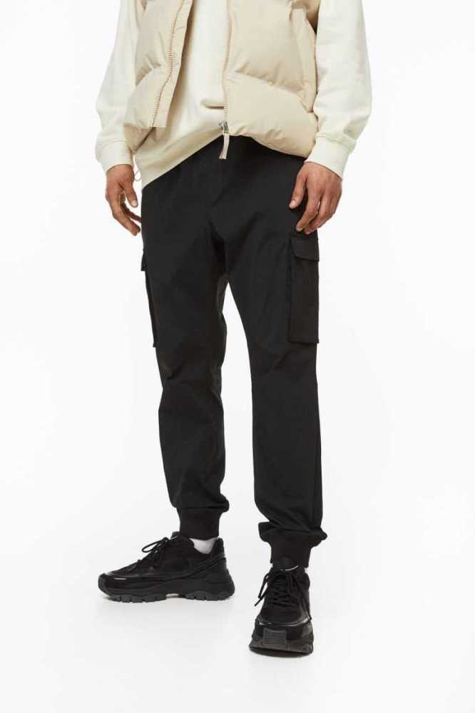 H&M Nylon Cargo Joggers Hose Herren Dunkelgrau | 0319-ONQKW