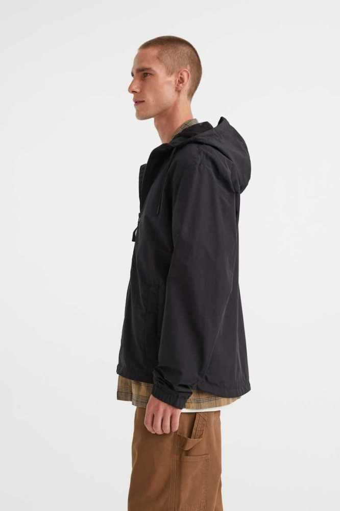 H&M Nylon Windbreaker Jacke Herren Schwarz | 4298-QAPOR