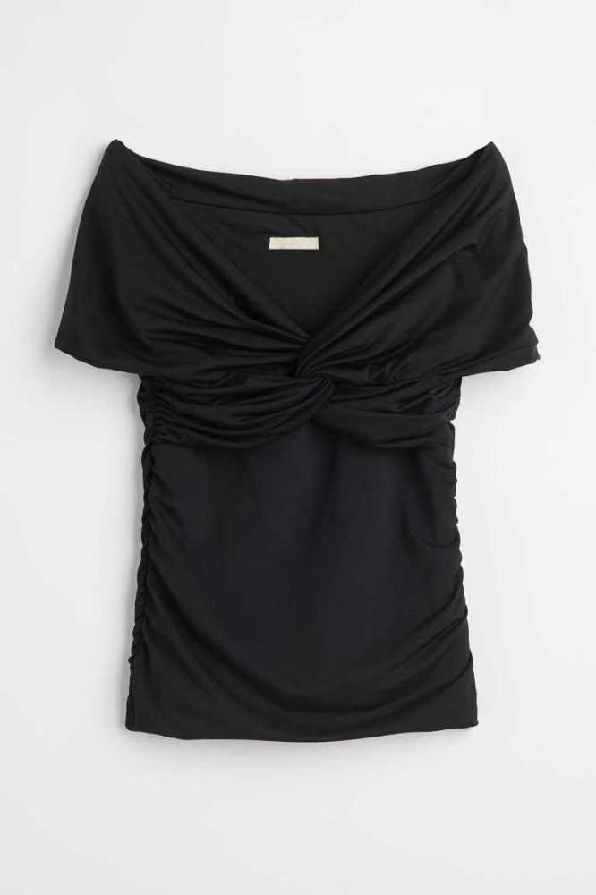 H&M Off-the-shoulder Oberteile Damen Rosa | 9165-EHQRC