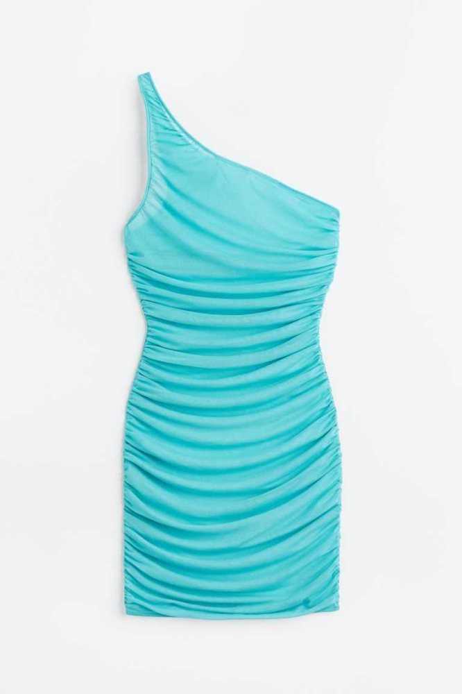 H&M One-shoulder Beach Kleider Damen Türkis | 8721-QASFC