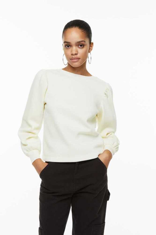 H&M Open-backed Sweatshirt Damen Weiß | 6482-IVHQE