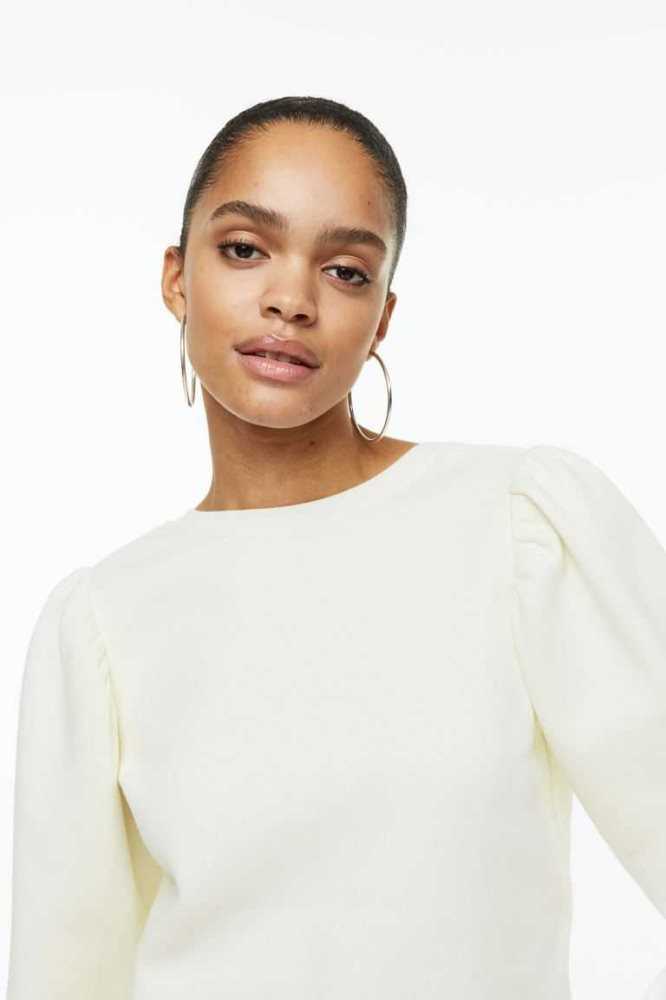 H&M Open-backed Sweatshirt Damen Weiß | 6482-IVHQE