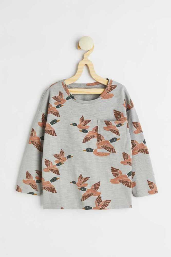 H&M Oversized Baumwoll Shirt Jersey Kinder Dunkelrot | 0712-VQATS