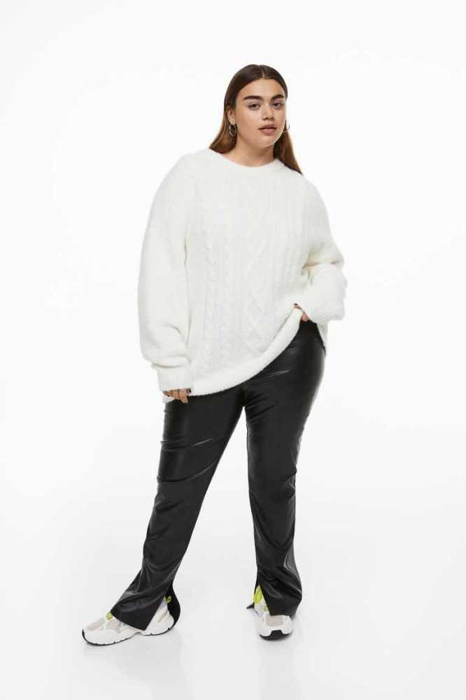 H&M Oversized Cable-knit Pullover Übergröße Damen Hellrosa | 7852-LCRKH