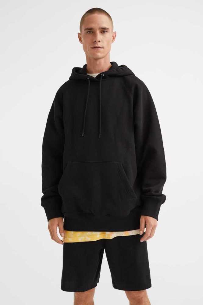 H&M Oversized Fit Hoodie Herren Dunkelolivgrün Grün | 4975-SVZTU