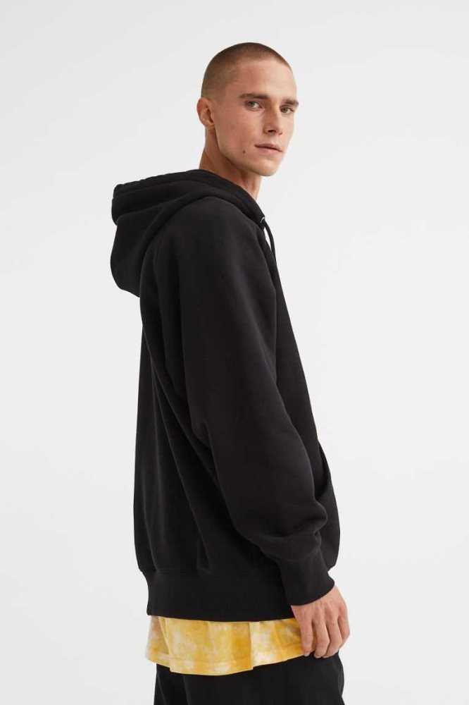 H&M Oversized Fit Hoodie Herren Dunkelolivgrün Grün | 4975-SVZTU